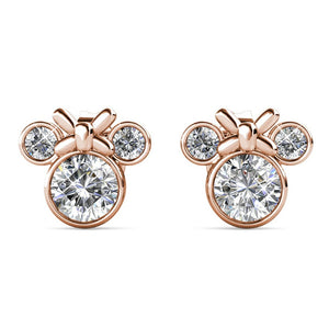 Destiny Minnie Mouse Earrings with Swarovski® Crystals - Rose