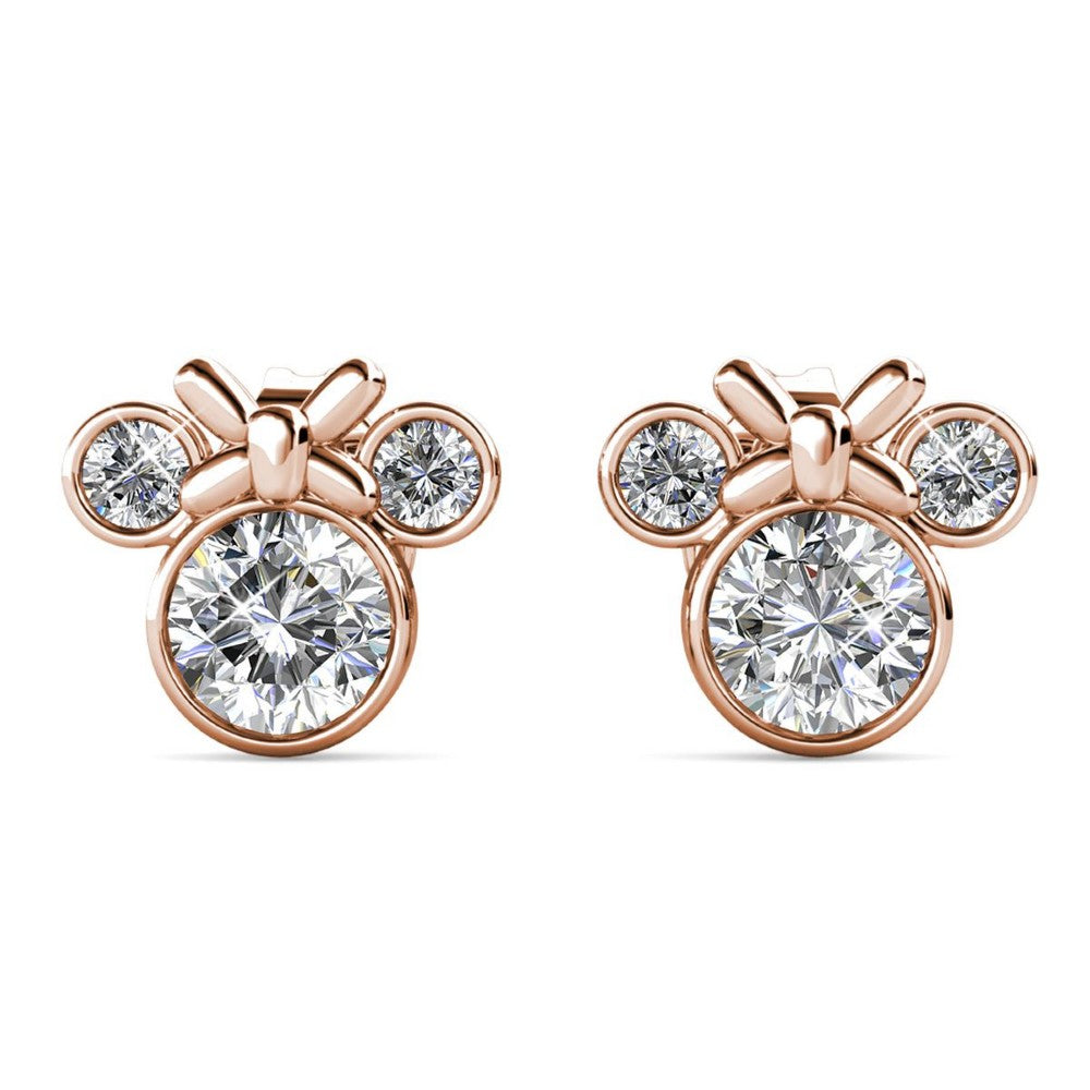 Destiny Minnie Mouse Earrings with Swarovski® Crystals - Rose