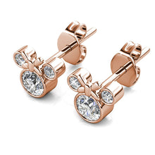 Load image into Gallery viewer, Destiny Minnie Mouse Earrings with Swarovski® Crystals - Rose