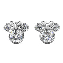 Load image into Gallery viewer, Destiny Minnie Mouse Earrings with Swarovski® Crystals - White
