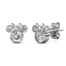Load image into Gallery viewer, Destiny Minnie Mouse Earrings with Swarovski® Crystals - White