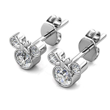 Load image into Gallery viewer, Destiny Minnie Mouse Earrings with Swarovski® Crystals - White