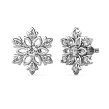 Load image into Gallery viewer, Destiny Enchanted Snowflake Earrings with Swarovski® Crystals - Silver
