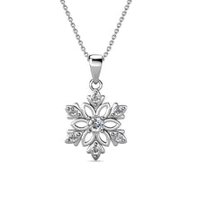 Load image into Gallery viewer, Destiny Enchanted Snowflake Necklace With Crystals From Swarovski® - Silver