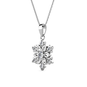 Destiny Enchanted Snowflake Necklace With Crystals From Swarovski® - Silver