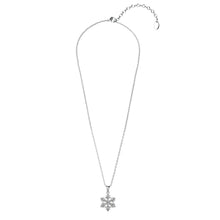 Load image into Gallery viewer, Destiny Enchanted Snowflake Necklace With Crystals From Swarovski® - Silver