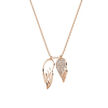 Load image into Gallery viewer, Destiny Double Angel Wing Pendant with Swarovski Crystals