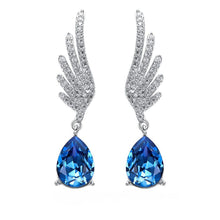 Load image into Gallery viewer, CDE 925 Sterling Silver Gabriella Angel Earrings with Swarovski Crystals