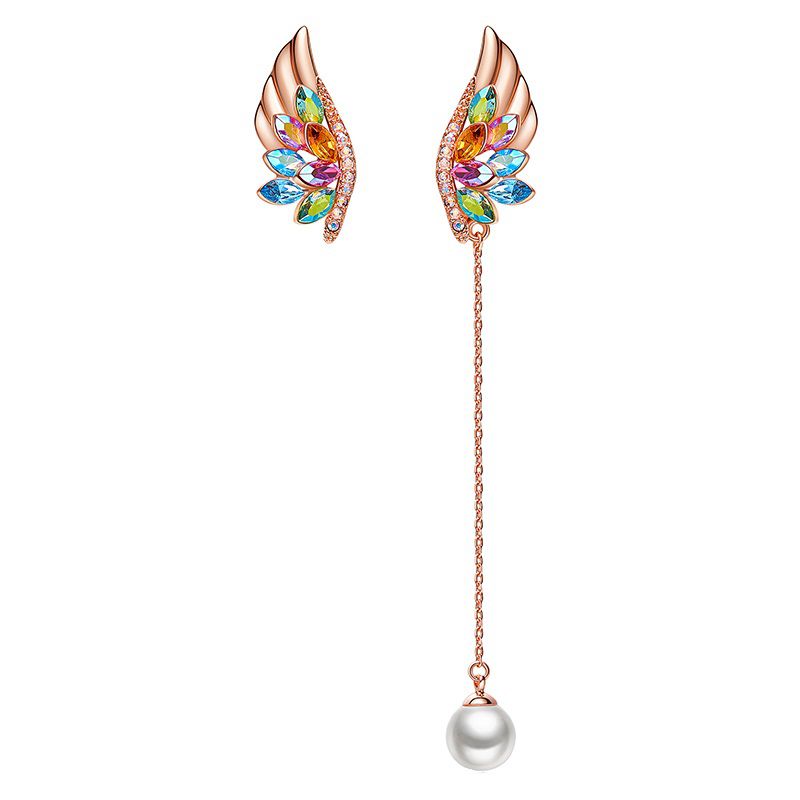 CDE Angel Drop Earrings with Swarovski Crystals