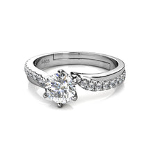 Load image into Gallery viewer, Celèsta 925 Sterling Silver 1.00ct Moissanite Briella Twist Ring
