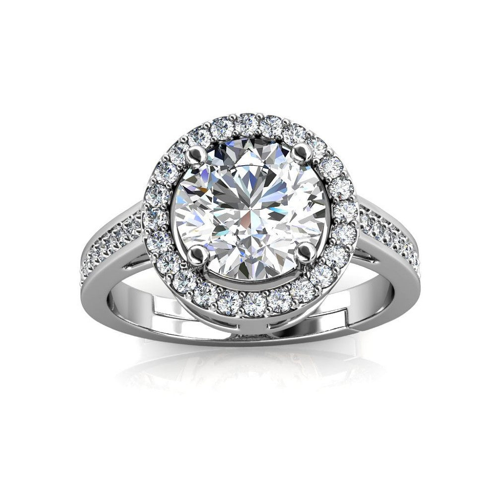 Celèsta 925 Sterling Silver 1.00ct Moissanite Queen Aniyah Ring