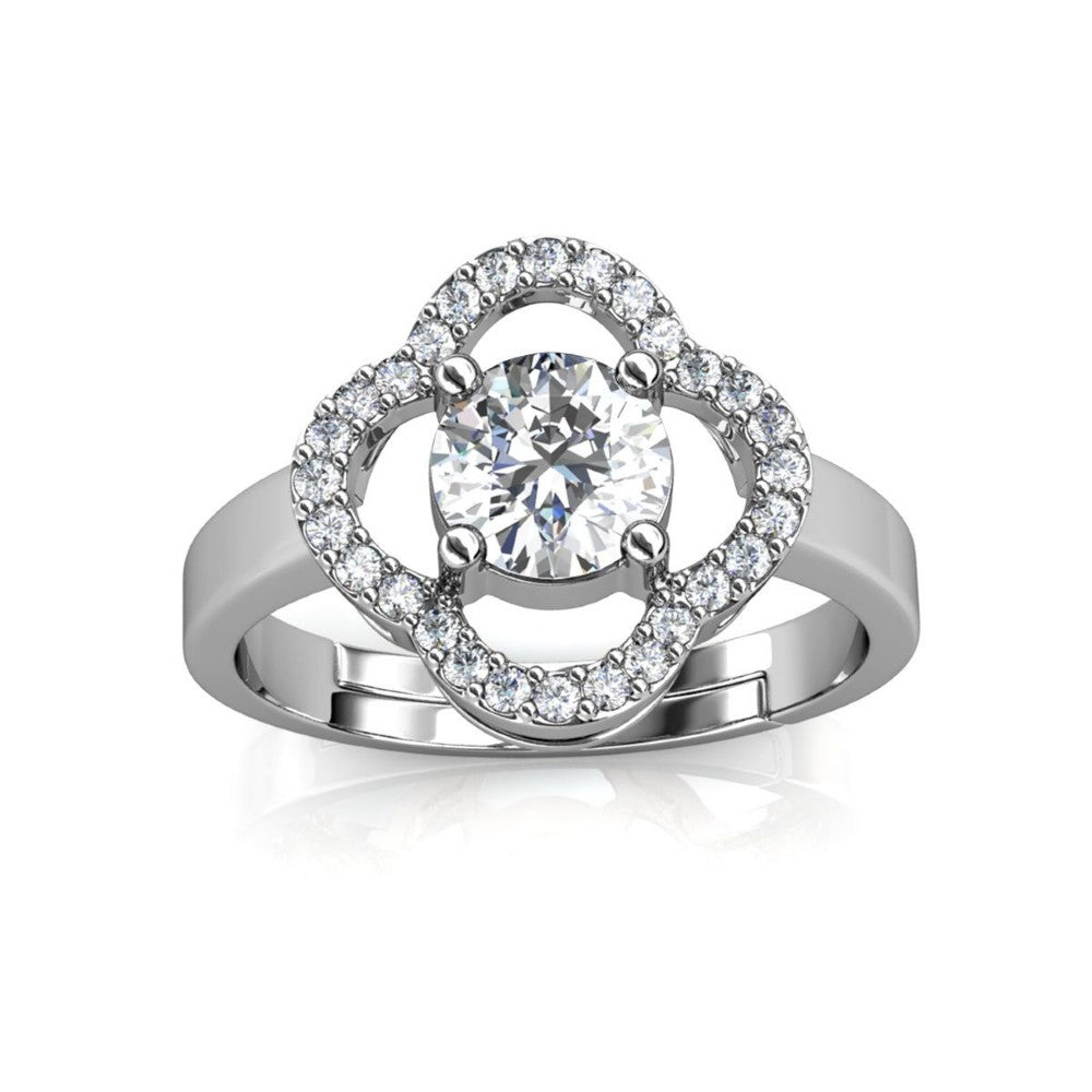 Celèsta 925 Sterling Silver 0.50ct Moissanite Eternal Light Ring