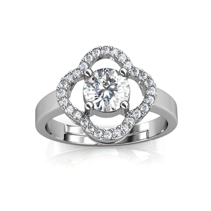 Celèsta 925 Sterling Silver 0.50ct Moissanite Eternal Light Ring