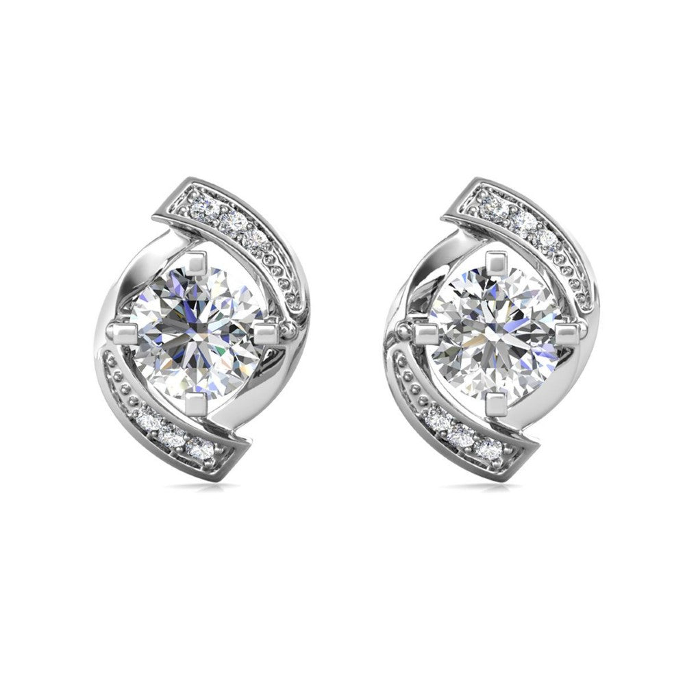 Celèsta 925 Sterling Silver 0.5ct Moissanite Diana earrings