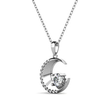Load image into Gallery viewer, Celèsta 925 Sterling Silver 0.6ct Moissanite Crescent Necklace
