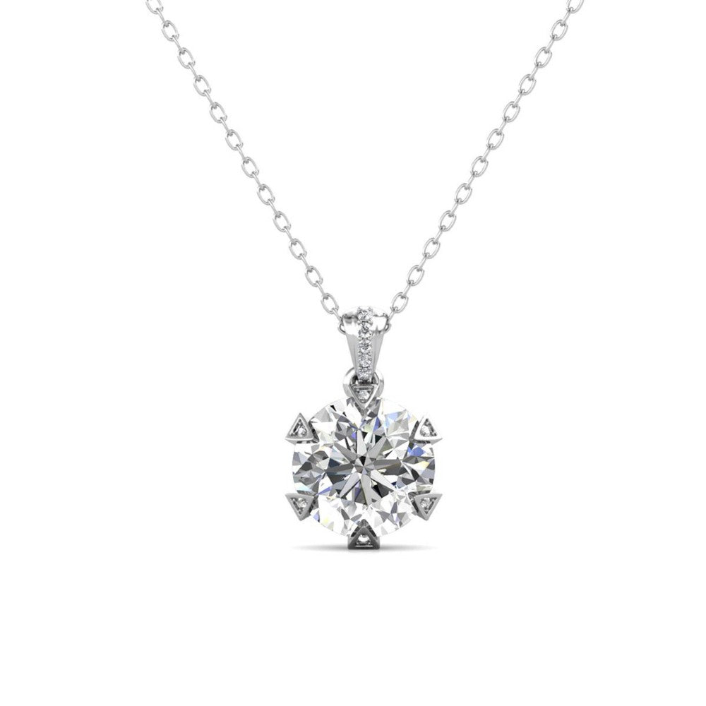 Celèsta 925 Sterling Silver 3.8ct Moissanite Royal Necklace