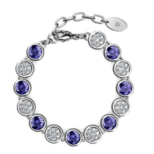 Load image into Gallery viewer, Destiny Amethyst/February Birthstone Bracelet with Swarovski Crystals