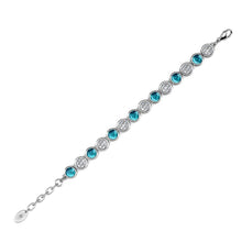 Load image into Gallery viewer, Destiny Aquamarine/March Birthstone Bracelet with Swarovski Crystal