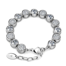 Load image into Gallery viewer, Destiny Diamond/April Birthstone Bracelet with Swarovski Crystals