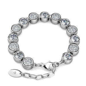 Destiny Diamond/April Birthstone Bracelet with Swarovski Crystals