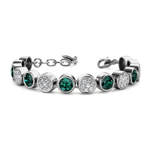 Destiny Emerald/May Birthstone Bracelet with Swarovski Crystals