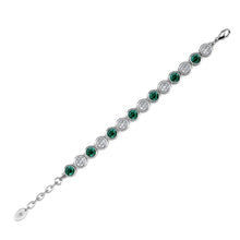 Load image into Gallery viewer, Destiny Emerald/May Birthstone Bracelet with Swarovski Crystals