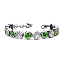Load image into Gallery viewer, Destiny August/Peridot Birthstone Bracelet with Swarovski Crystals
