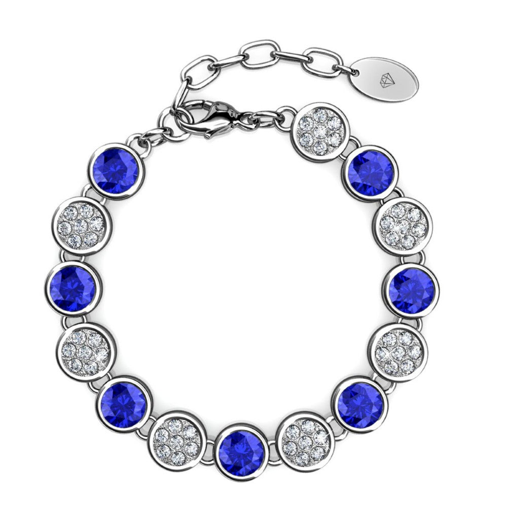 Destiny September/Sapphire Birthstone Bracelet with Swarovski Crystals