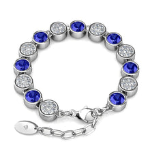 Load image into Gallery viewer, Destiny September/Sapphire Birthstone Bracelet with Swarovski Crystals