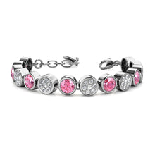 Load image into Gallery viewer, Destiny October/Pink Birthstone Bracelet with Swarovski Crystals
