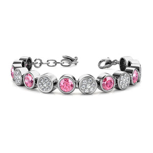 Destiny October/Pink Birthstone Bracelet with Swarovski Crystals