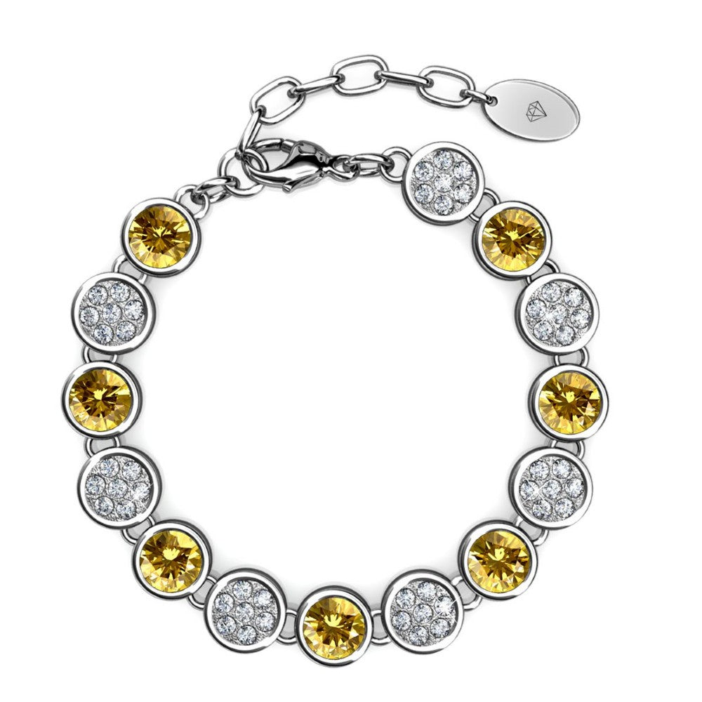 Destiny November/Citrine Birthstone Bracelet with Swarovski Crystals