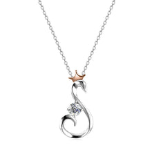 Load image into Gallery viewer, Celèsta 925 Sterling Silver 0.50ct Moissanite Diamond Swan Necklace