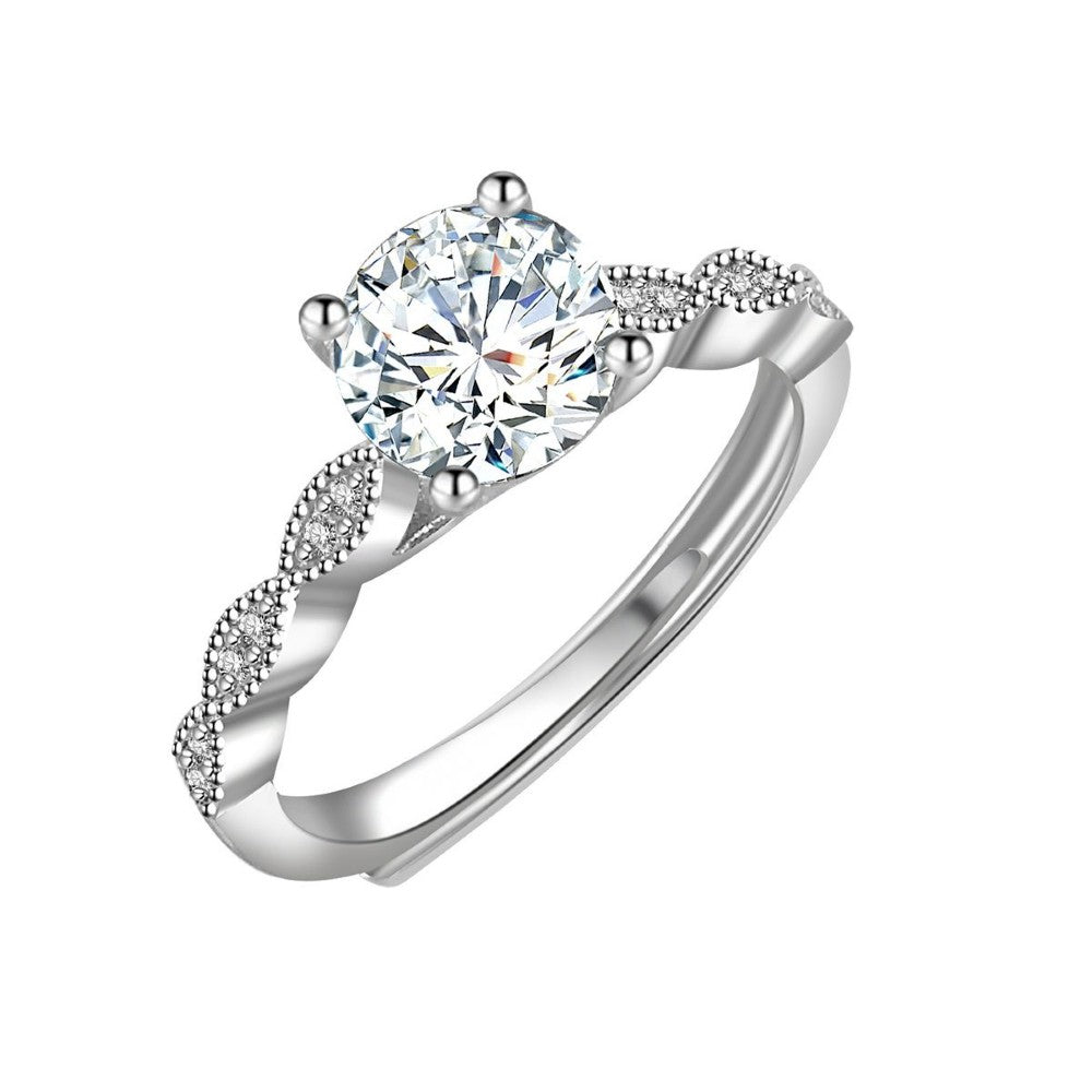 Celèsta 925 Sterling Silver 1.00ct Moissanite Diamond Athena Ring