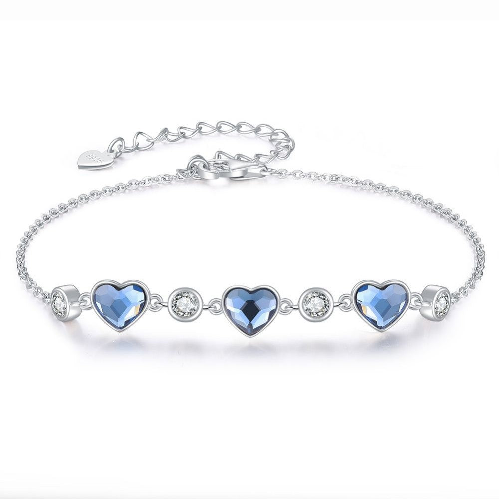 HerJewellery Iris 925 Sterling Silver Bracelet made with Swarovski Crystal