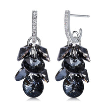 Load image into Gallery viewer, HerJewellery Aspen Silver Night Earrings with Swarovski Crystal