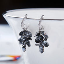 Load image into Gallery viewer, HerJewellery Aspen Silver Night Earrings with Swarovski Crystal