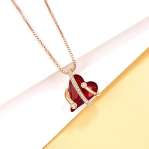 HerJewellery Gemma Heart Necklace with Swarovski® Crystal
