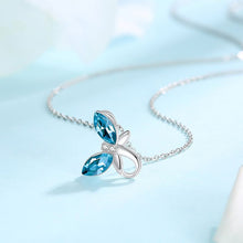 Load image into Gallery viewer, HerJewellery 925 Sterling Lyla Butterfly necklace with Swarovski Crystals