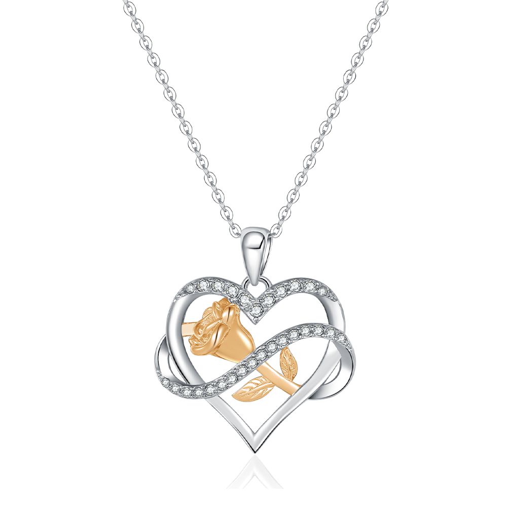 HerJewellery Cecilia Heart Necklace with Swarovski Crystals