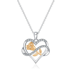 HerJewellery Cecilia Heart Necklace with Swarovski Crystals