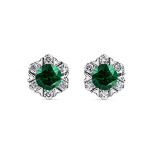 Load image into Gallery viewer, Destiny Petal May/Emerald Birthstone Earring with Swarovski Crystals