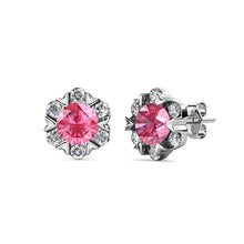 Load image into Gallery viewer, Destiny Petal October/Pink Birthstone Earring with Swarovski Crystals