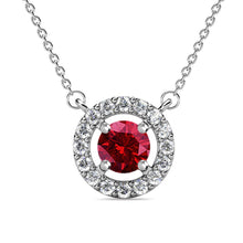 Load image into Gallery viewer, Destiny Petal Garnet/January Birthstone Necklace with Swarovski Crystals