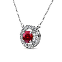 Load image into Gallery viewer, Destiny Petal Garnet/January Birthstone Necklace with Swarovski Crystals