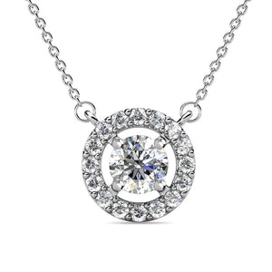 Destiny Petal April/Diamond Birthstone Necklace with Swarovski Crystals