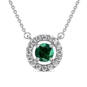 Destiny Petal May/Emerald Birthstone Necklace with Swarovski Crystals
