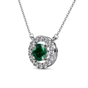 Destiny Petal May/Emerald Birthstone Necklace with Swarovski Crystals