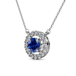 Destiny Petal September/Sapphire Birthstone Necklace with Swarovski Crystal