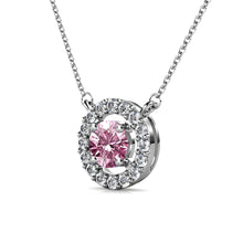 Load image into Gallery viewer, Destiny Petal October/Pink Birthstone Necklace with Swarovski Crystals